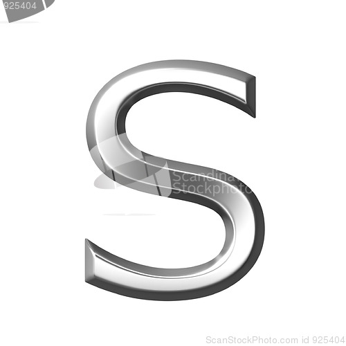 Image of 3d silver letter s
