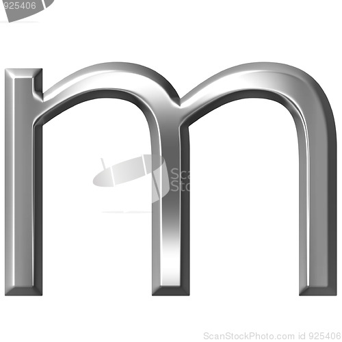 Image of 3d silver letter m