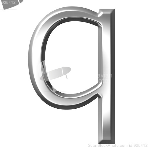 Image of 3d silver letter q