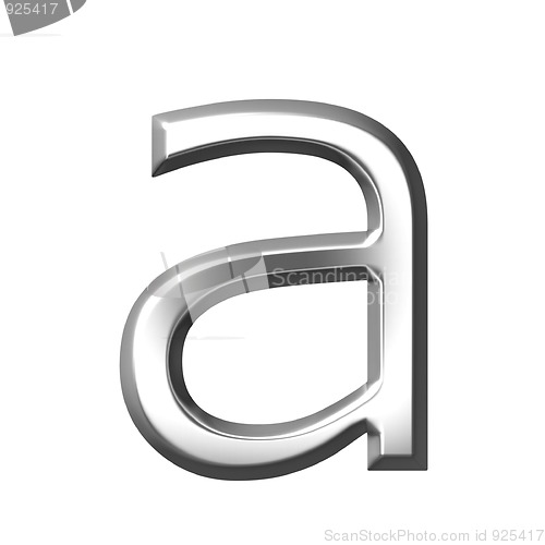 Image of 3d silver letter a