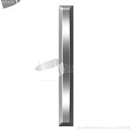 Image of 3d silver letter l