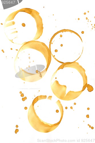 Image of Collection of coffee splashes and stains