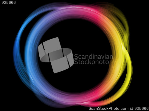 Image of Rainbow Circle Border. 