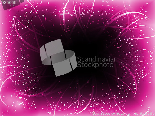 Image of Infinite Perspective Pink Stars Background.