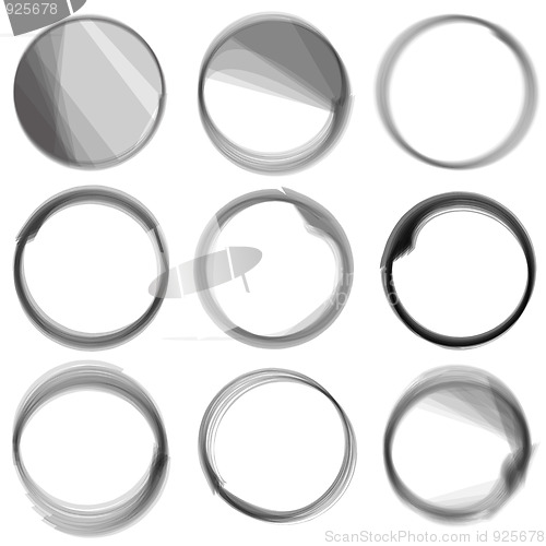 Image of Series of hand drwn ink circles.