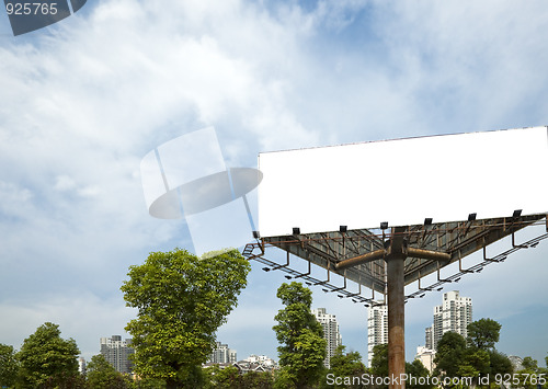 Image of the billboard on the blue sky background.