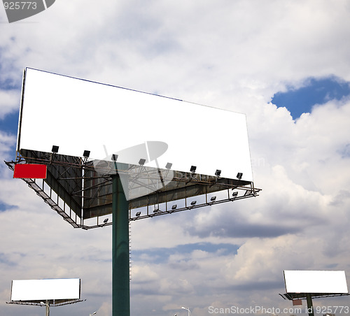 Image of the billboard on the blue sky background.