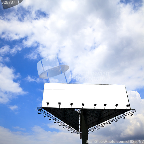 Image of the billboard on the blue sky background.