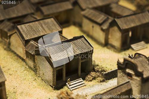Image of model of chinese village 