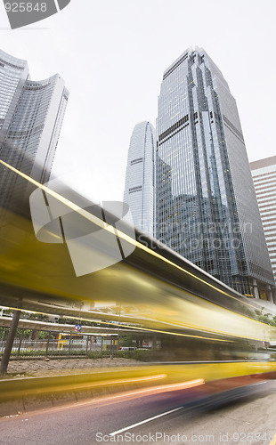 Image of traffic through downtown in HongKong 