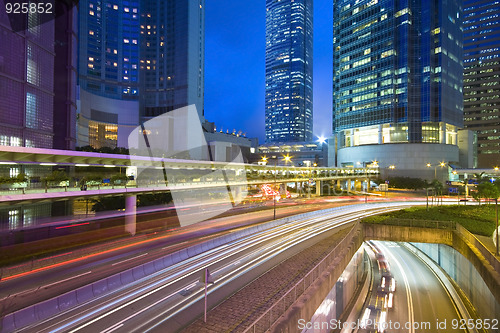 Image of Traffic on the move at night 