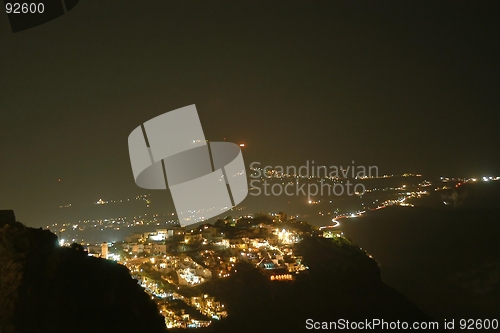 Image of Santorini by night