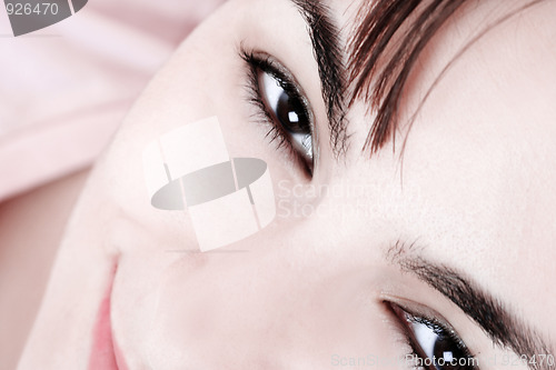 Image of Beautiful young woman face. 