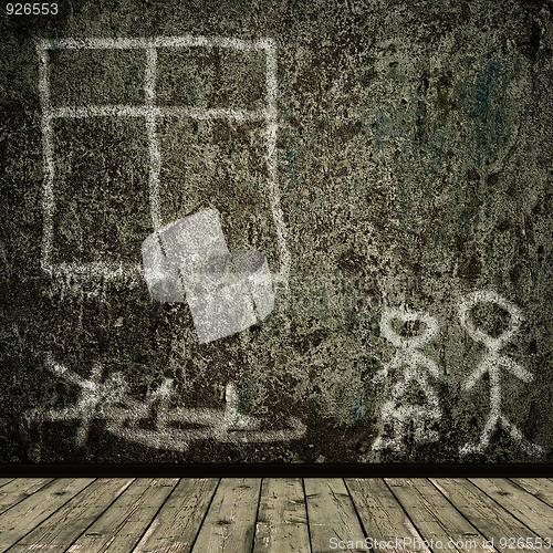 Image of grunge background with painting