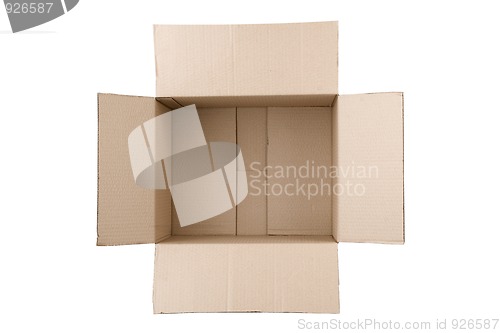 Image of open corrugated cardboard box