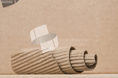 Image of spiral made from brown cardboard