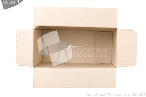 Image of open corrugated cardboard box