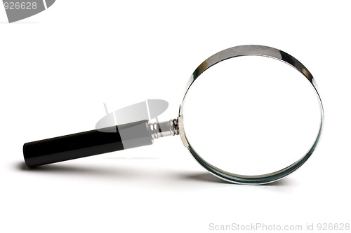 Image of Magnifying glass on white 