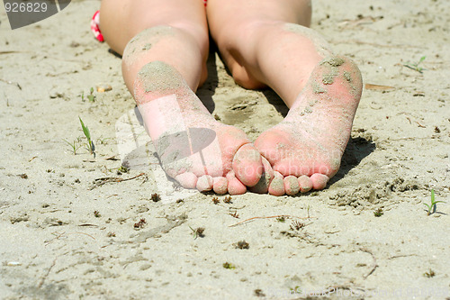 Image of rest on the sand beach