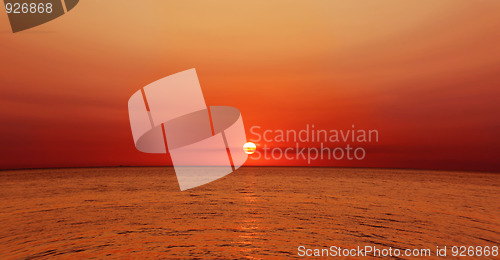 Image of Sea and sunset