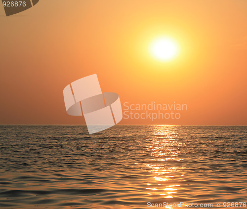 Image of Sea and sunset