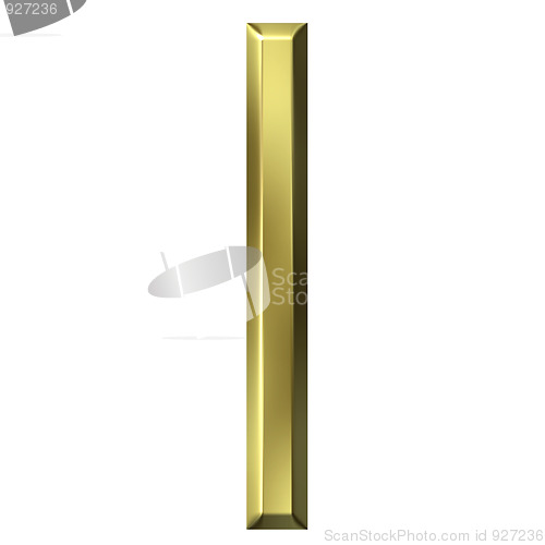 Image of 3d golden letter l