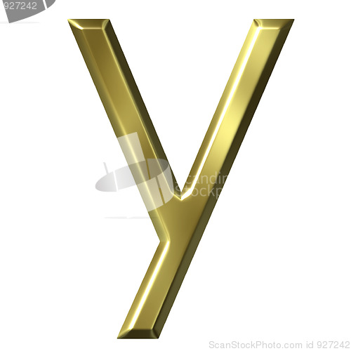 Image of 3d golden letter y