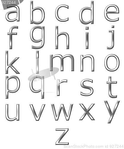 Image of 3d silver alphabet