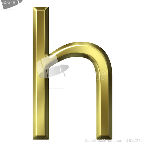 Image of 3d golden letter h
