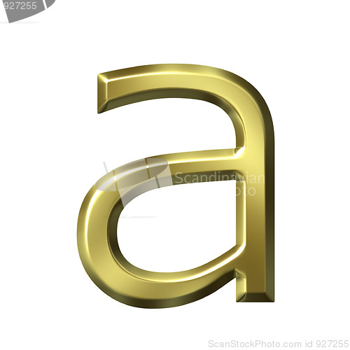 Image of 3d golden letter a