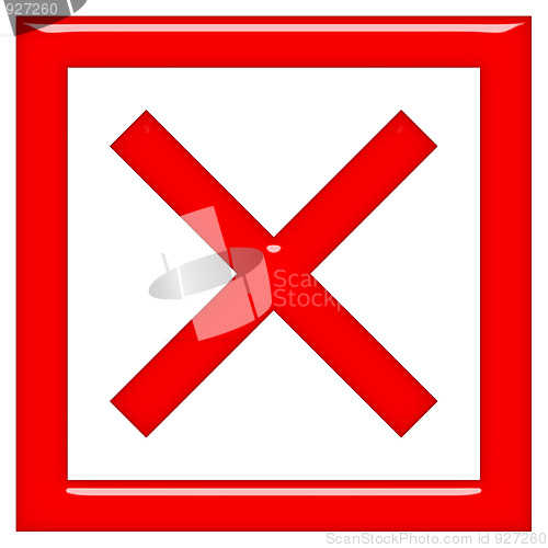 Image of 3d rejected or rated X sign