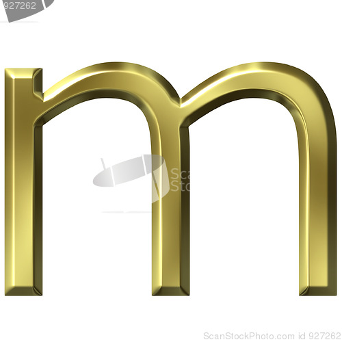 Image of 3d golden letter m