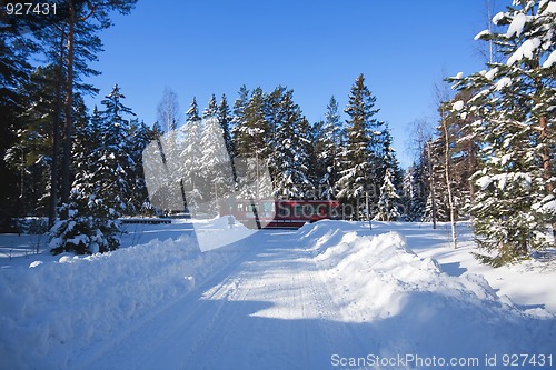Image of snowy road