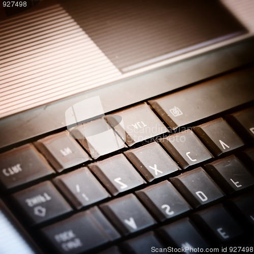 Image of Modern and stylish laptop. 