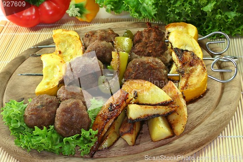 Image of Moroccan meat skewers