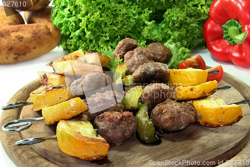 Image of Moroccan meat skewers