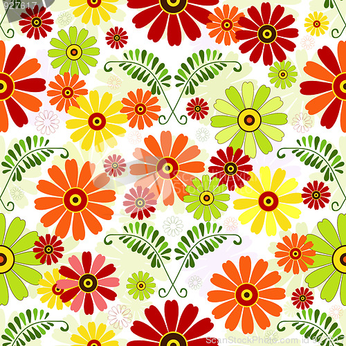 Image of Seamless floral white pattern 