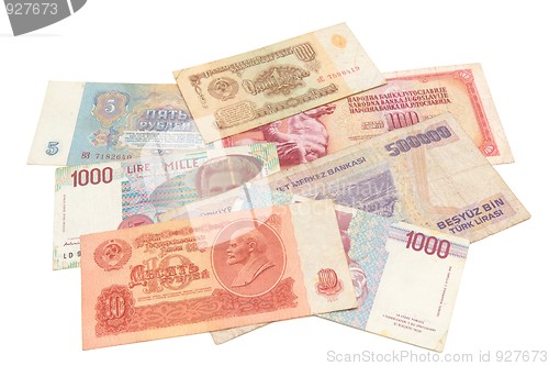 Image of Obsolete money isolated