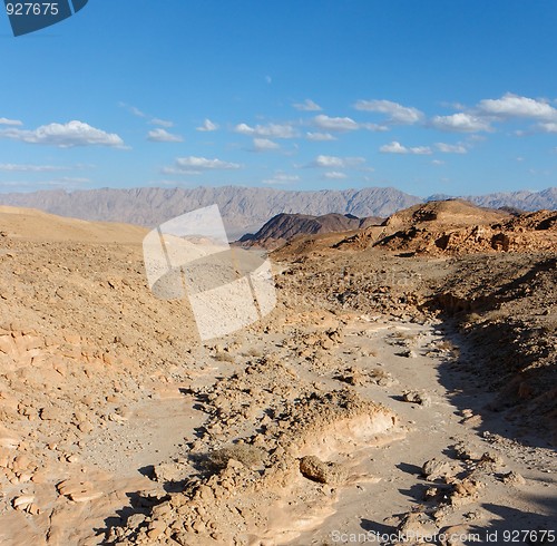 Image of Dry creek in rocky desert