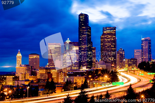 Image of Seattle at night