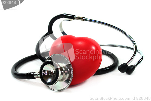 Image of Stethoscope with heart