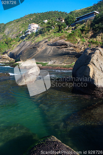 Image of Mansions in Itacoatiara beach in Niteroi, Rio de Janeiro, Brazil