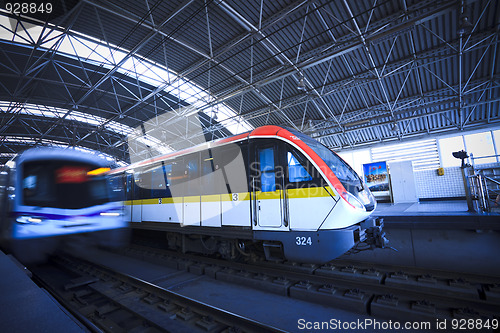 Image of train motion blur