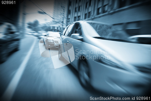 Image of moving car