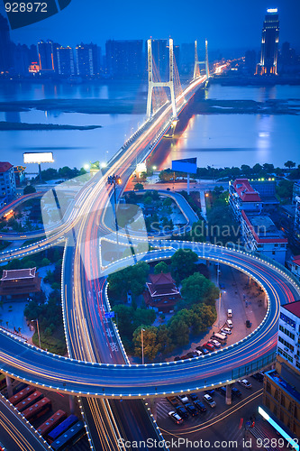 Image of night view of city