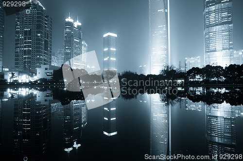 Image of night view of shanghai