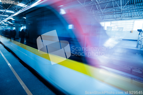 Image of train motion blur