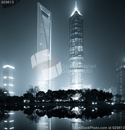 Image of night view of shanghai