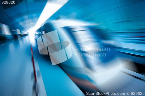 Image of train motion blur