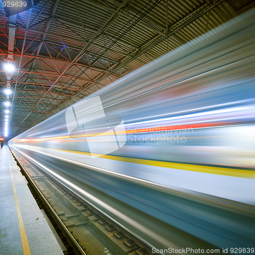 Image of train motion blur